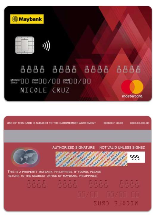 Philippines MayBank standard mastercard